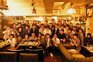 研究室10周年の記念パーティ