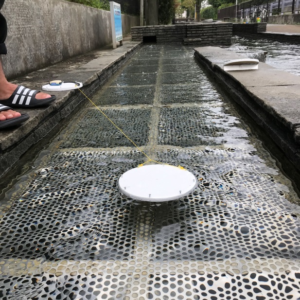 ロープ船による河川横断の実験